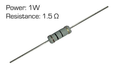 1.5Ω 1W Carbon Film Resistor